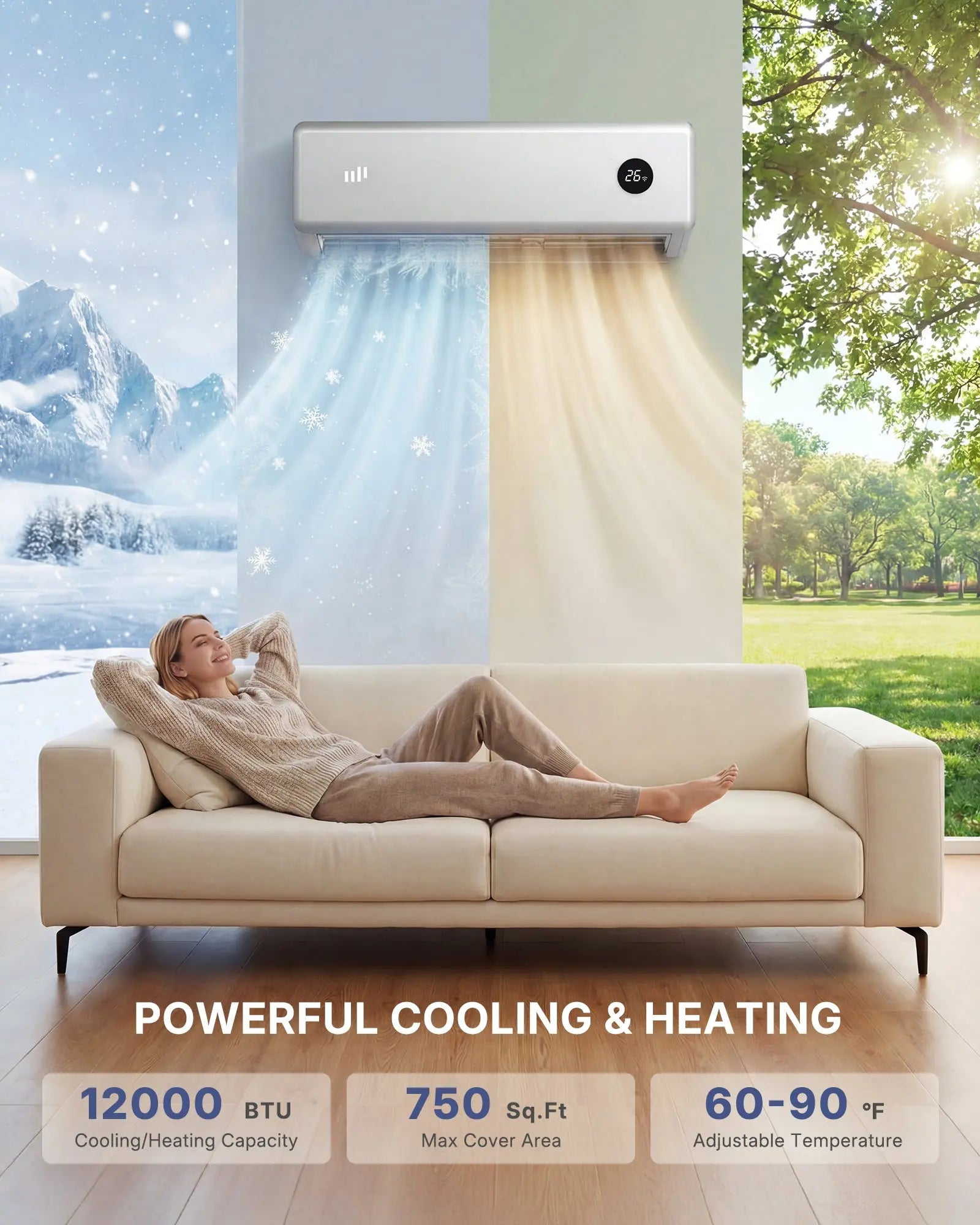 12000 BTU Mini Split Air Conditioner UI12-PRO - Upstreman