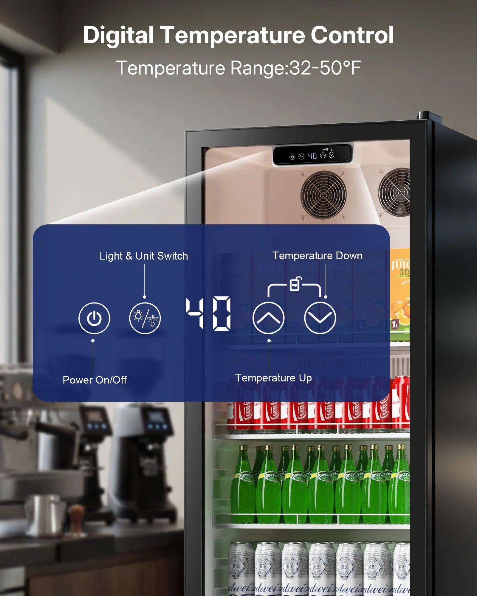 12.1 Cu.Ft Commercial Beverage Refrigerator D121 - Upstreman