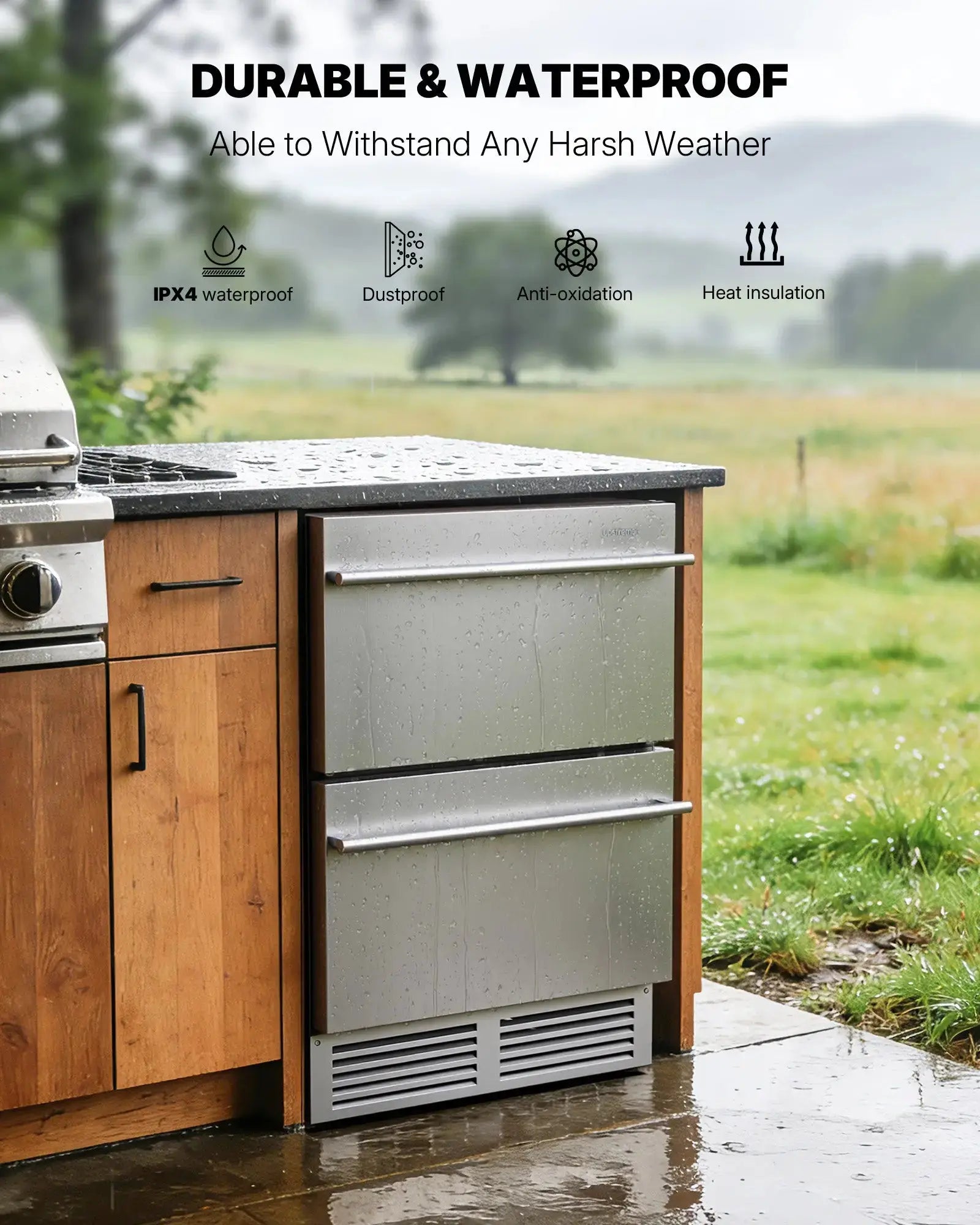 24 Inch Under Counter Outdoor Beverage Refrigerator BR50D Upstreman