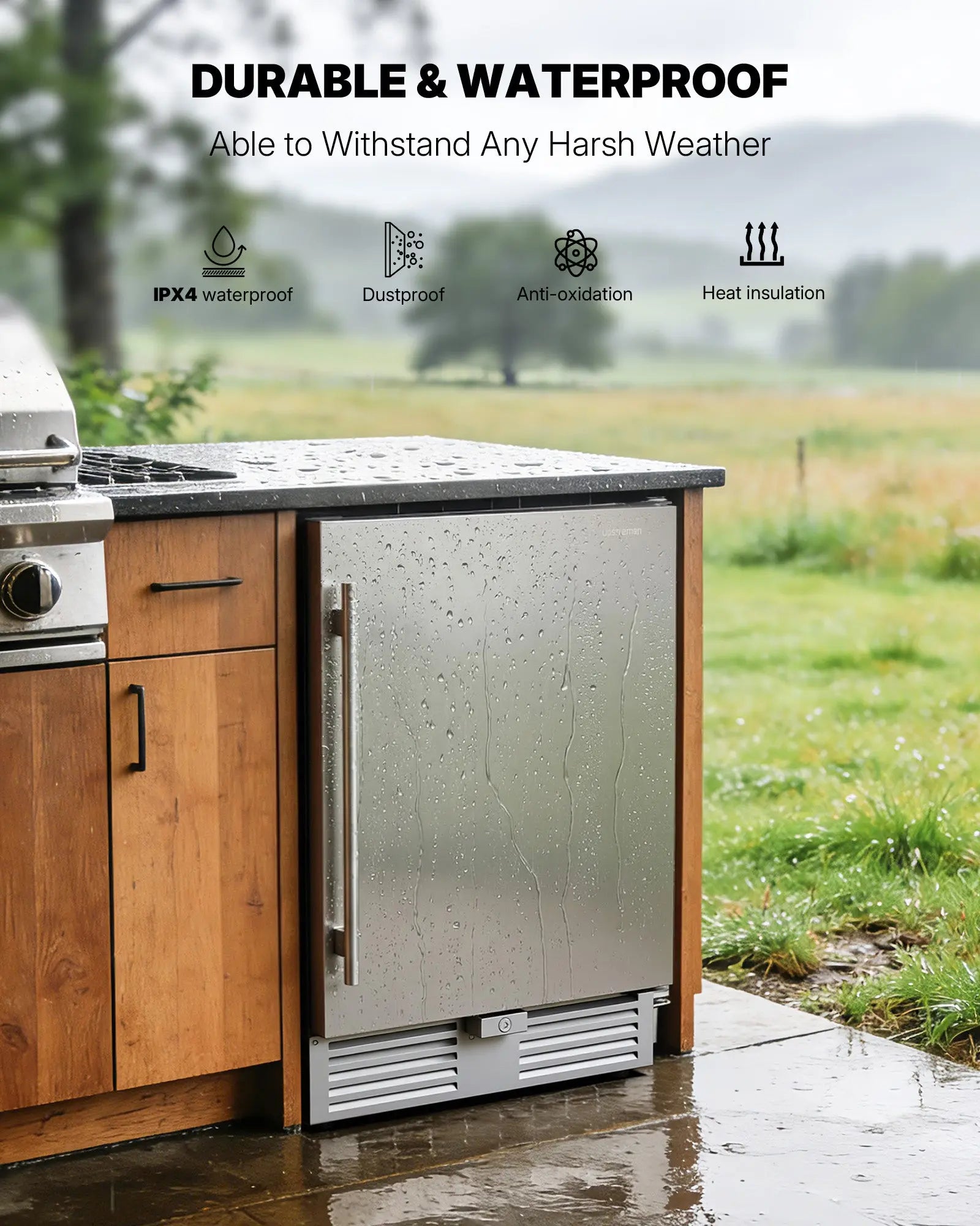 24 Inch Under Counter Outdoor Beverage Refrigerator BR50 Upstreman