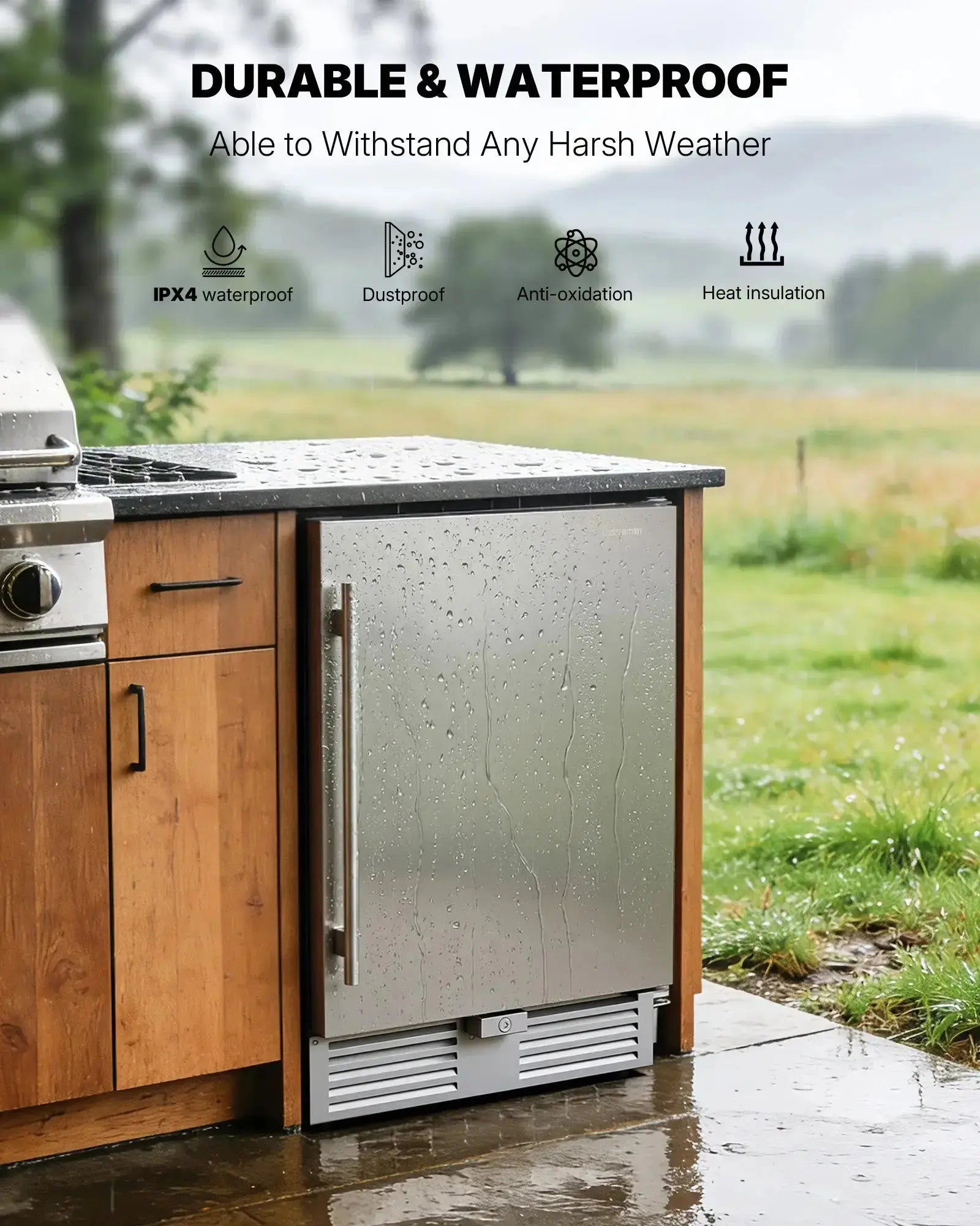 24 Inch Under Counter Outdoor Beverage Refrigerator BR50 Upstreman