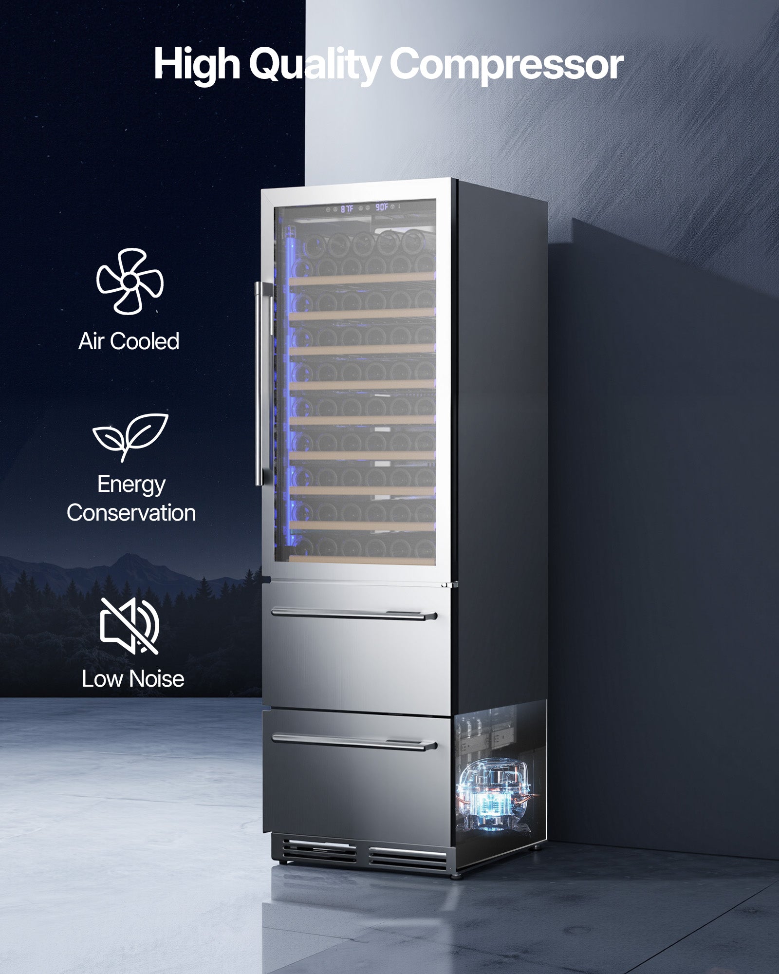 Quiet, Powerful Cooling with Intuitive Controls