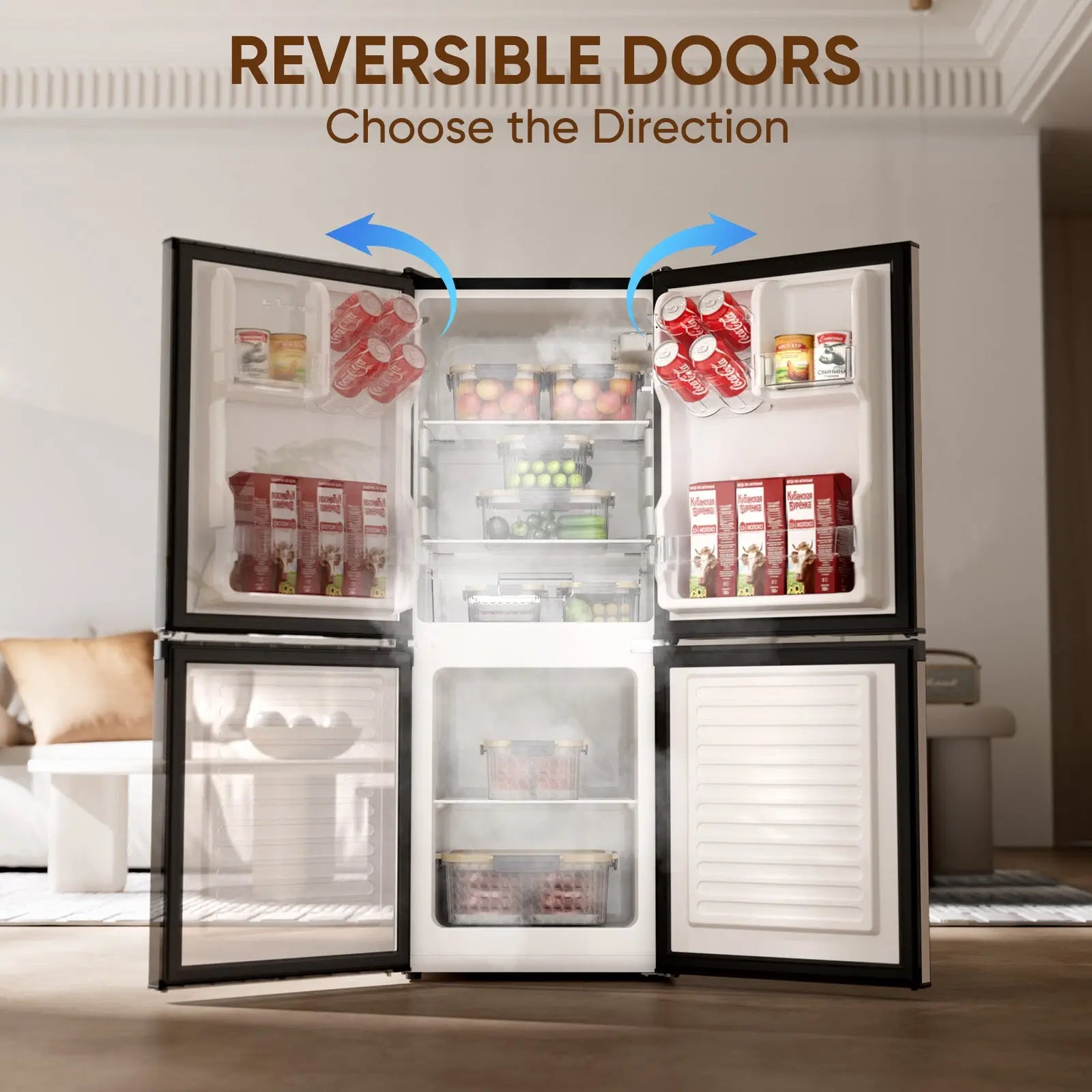 4.0 Cu.Ft. Bottom Freezer Refrigerator BM40 - Upstreman