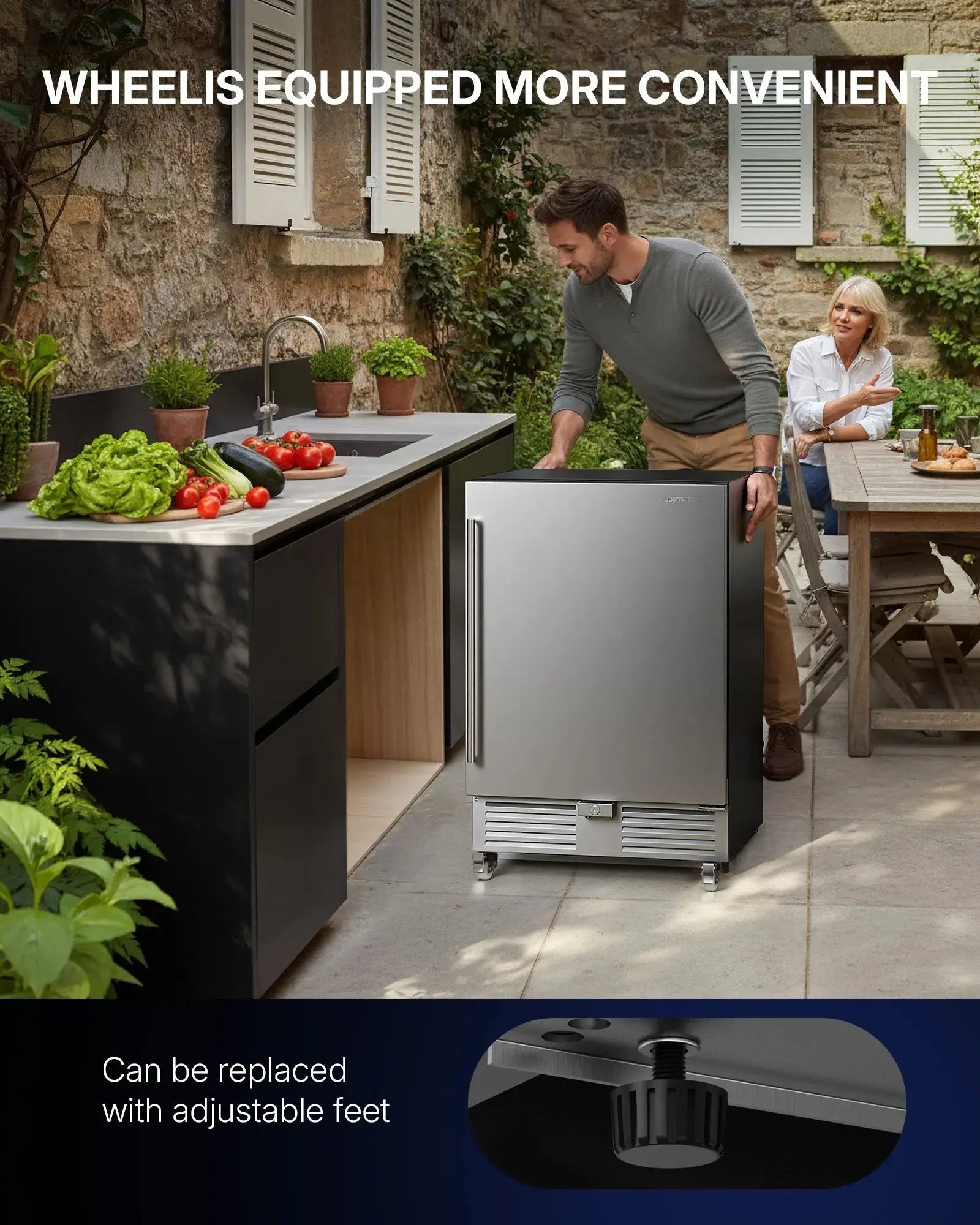 24 Inch Under Counter Outdoor Beverage Refrigerator BR50 Upstreman