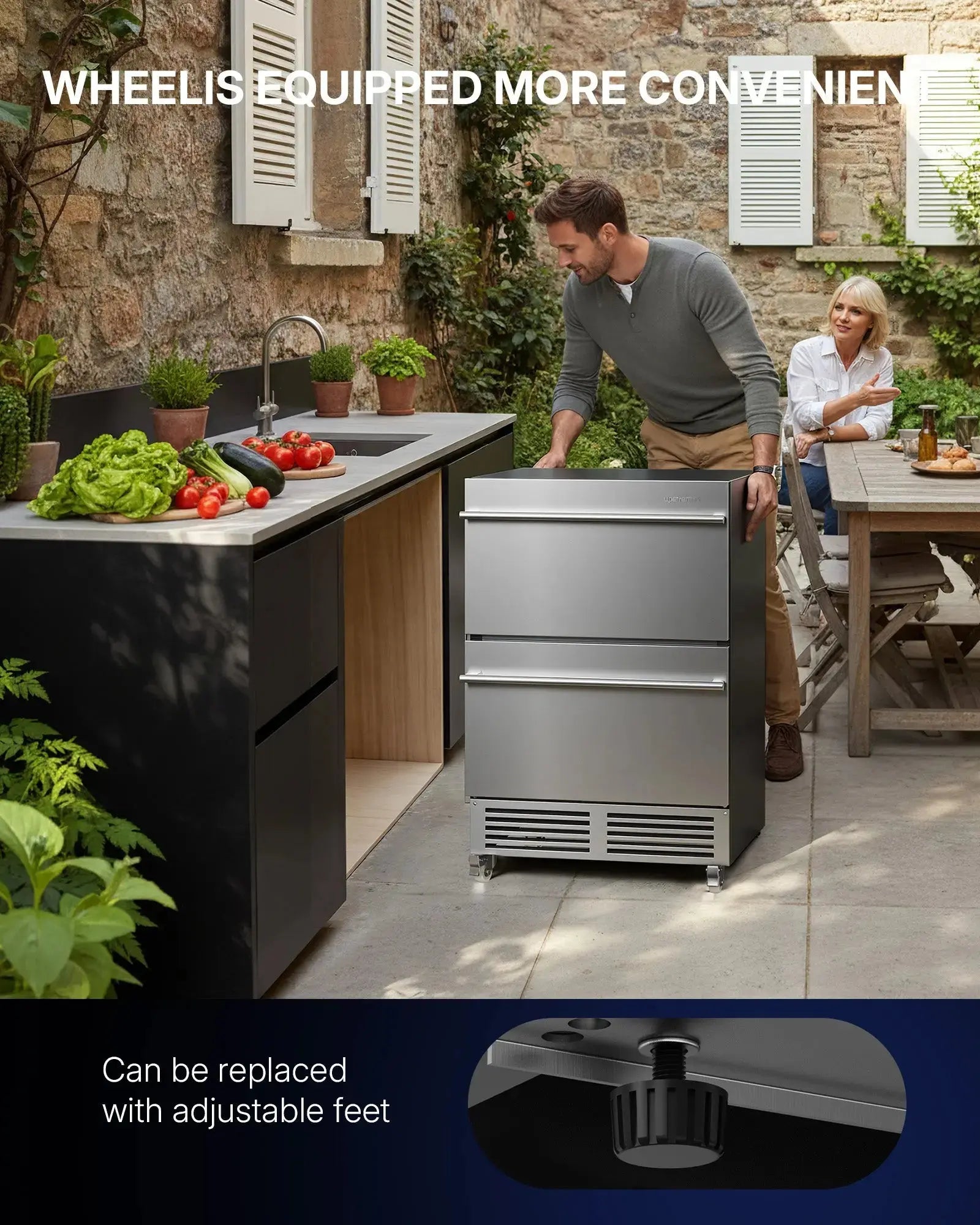 24 Inch Under Counter Outdoor Beverage Refrigerator BR50D Upstreman