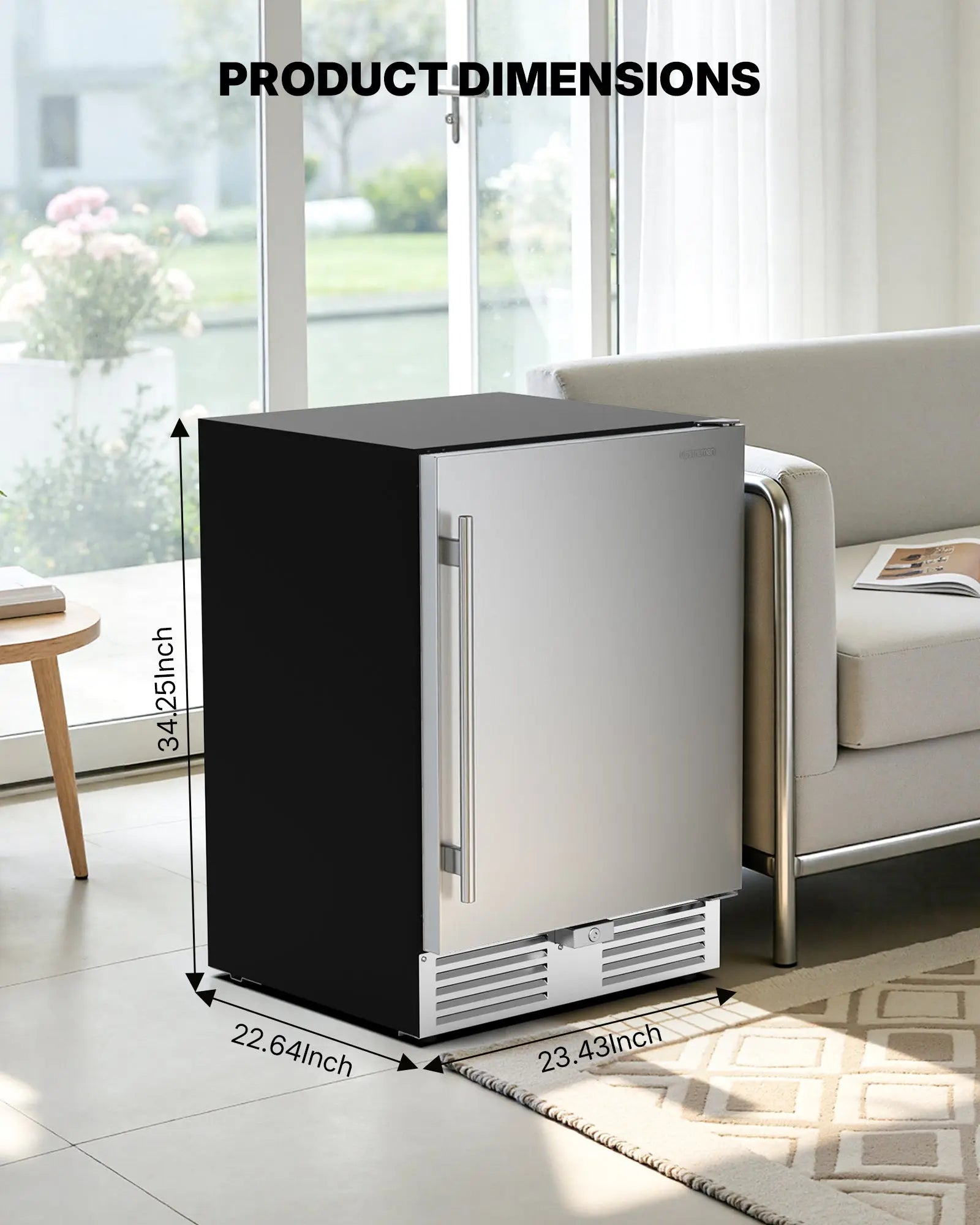 24 Inch Under Counter Outdoor Beverage Refrigerator BR50 Upstreman