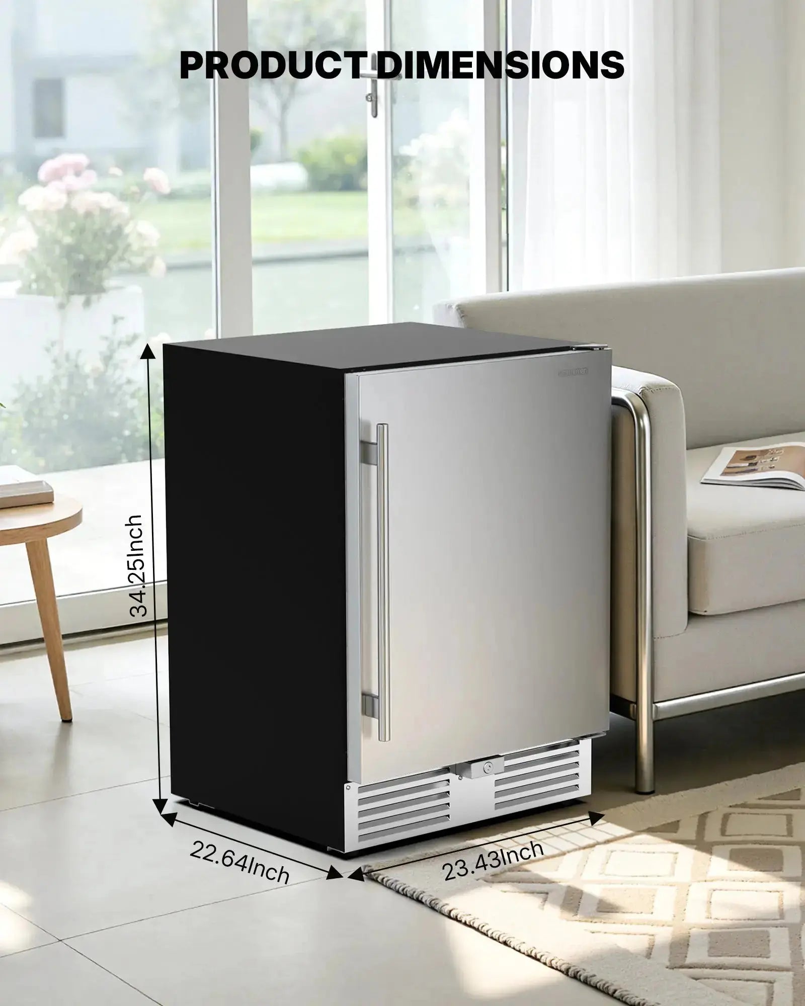 24 Inch Under Counter Outdoor Beverage Refrigerator BR50 Upstreman