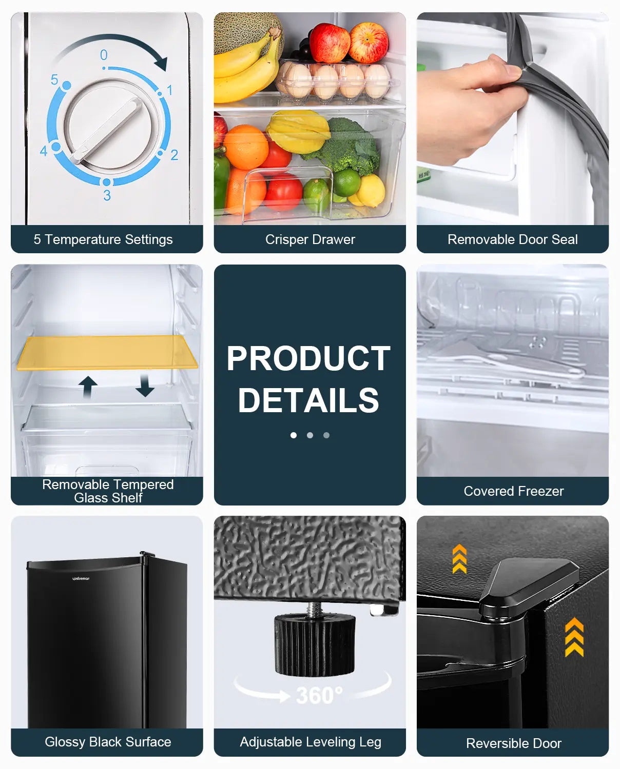 3.2 Cu.Ft Mini Fridge BR321 Upstreman