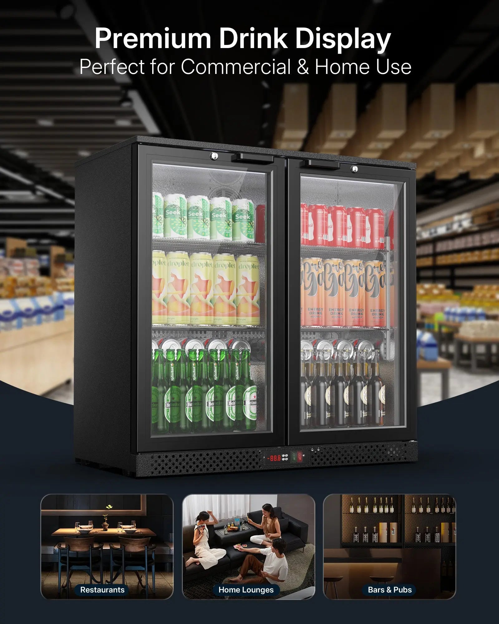 7.3 Cu.Ft Commercial Under Counter Beverage Refrigerator BB73 - Upstreman