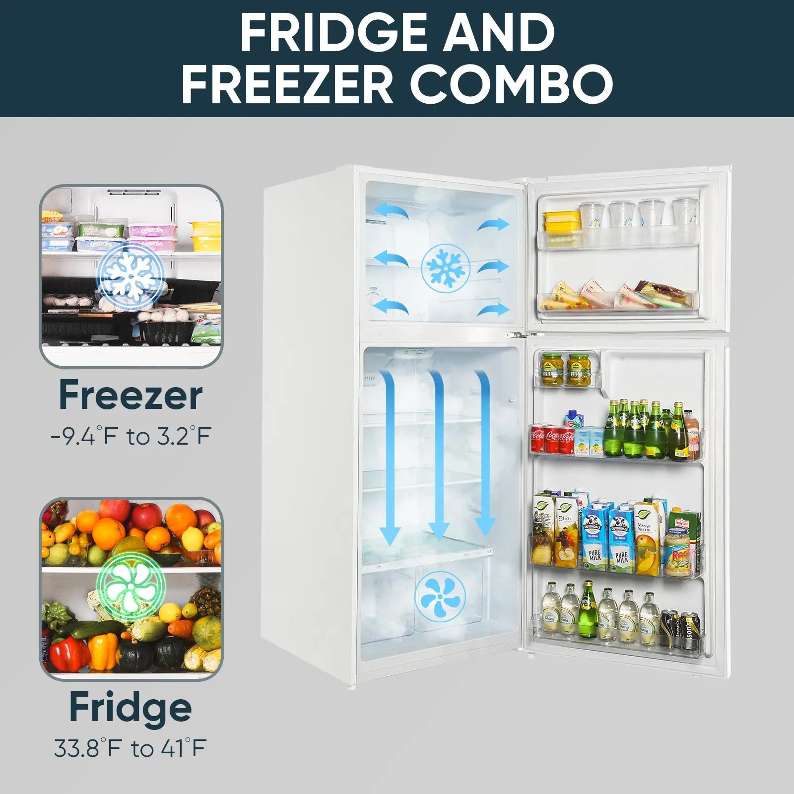 17.6 Cu.Ft. Top-Freezer Refrigerator BD176 - Upstreman