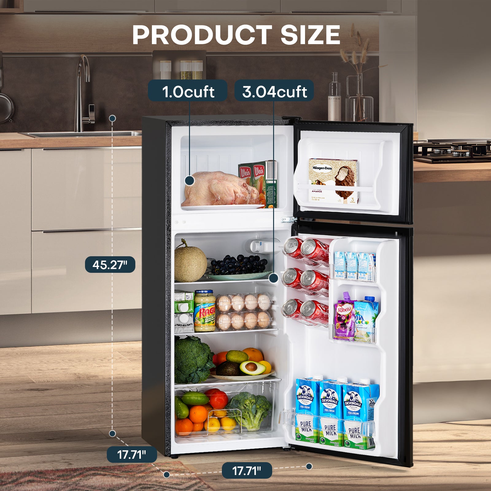 4.0 Cu.Ft. Top-Freezer Refrigerator BR401