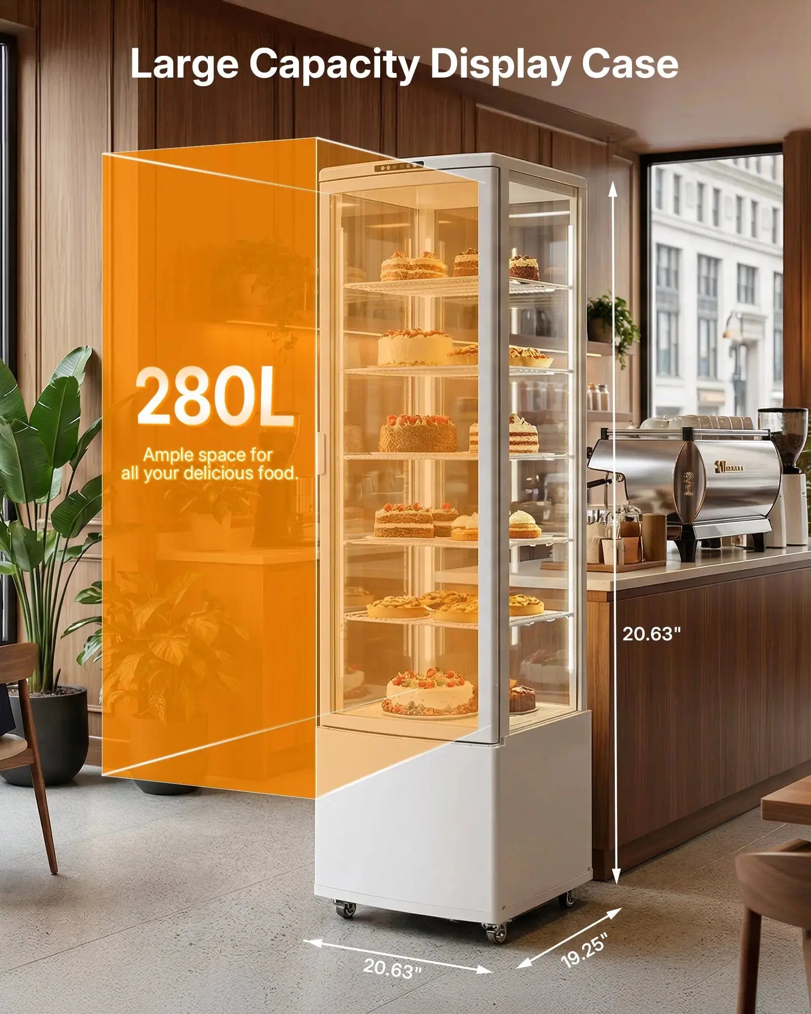 10 Cu. Ft / 280 L Commercial Bakery Display Case Refrigerator CD100 Upstreman
