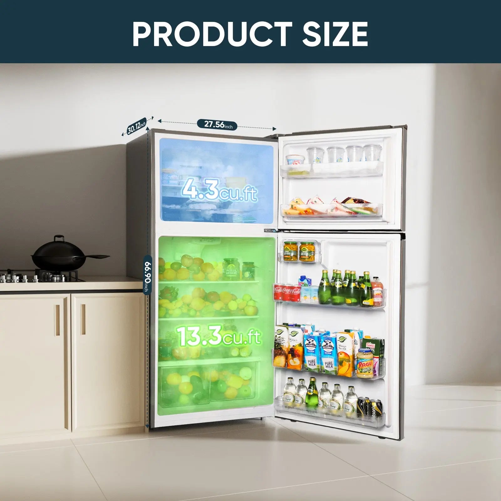 17.6 Cu.Ft. Top-Freezer Refrigerator BD176 - Upstreman