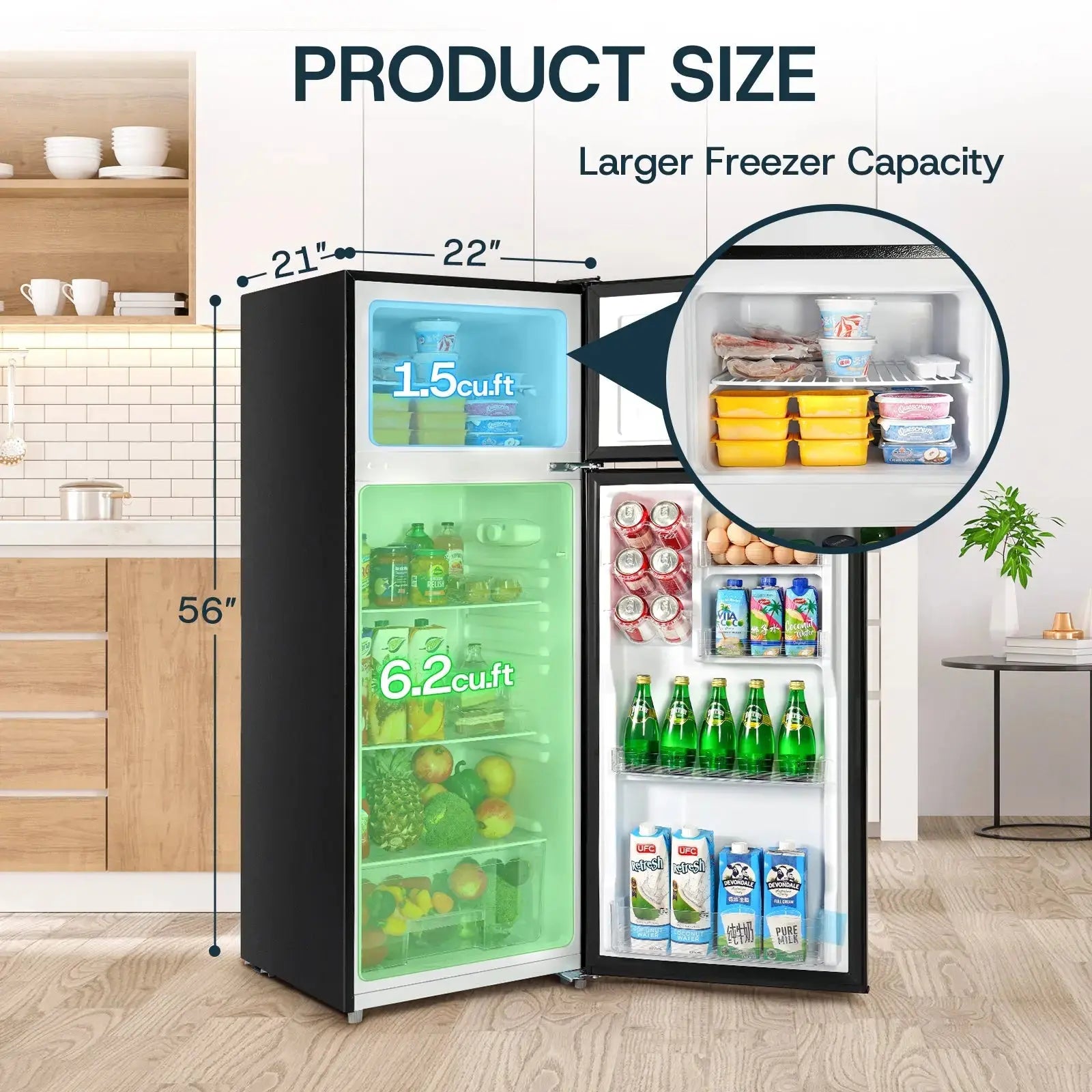 7.7 Cu.Ft. Top-Freezer Refrigerator BD75 Upstreman