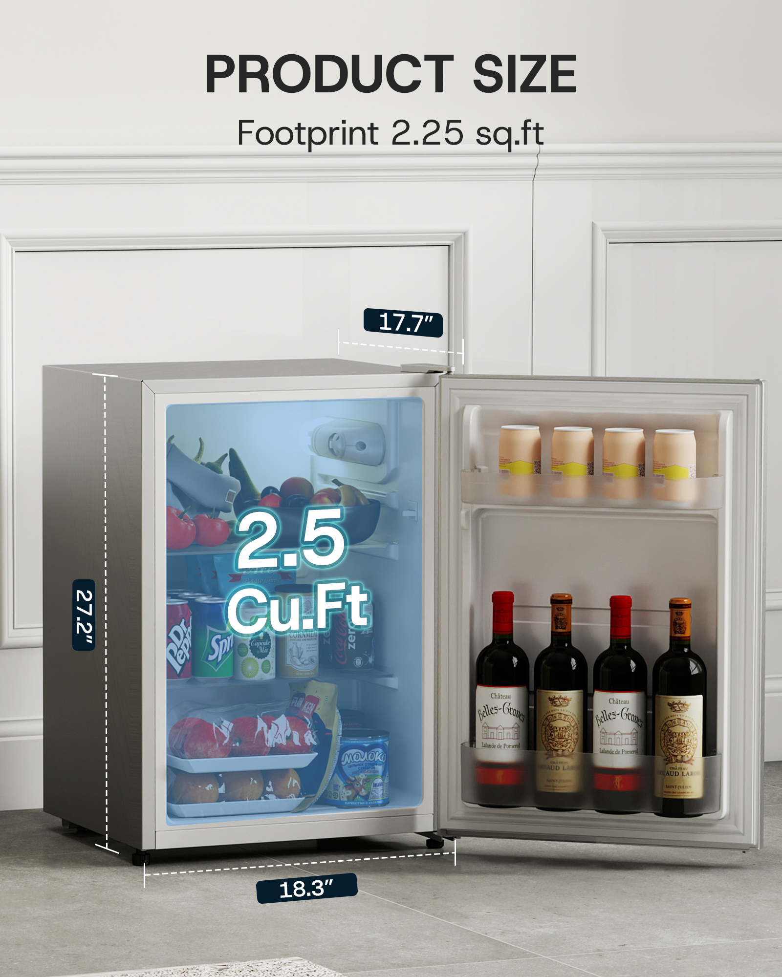 2.5 Cu.Ft. Mini Fridge CR26