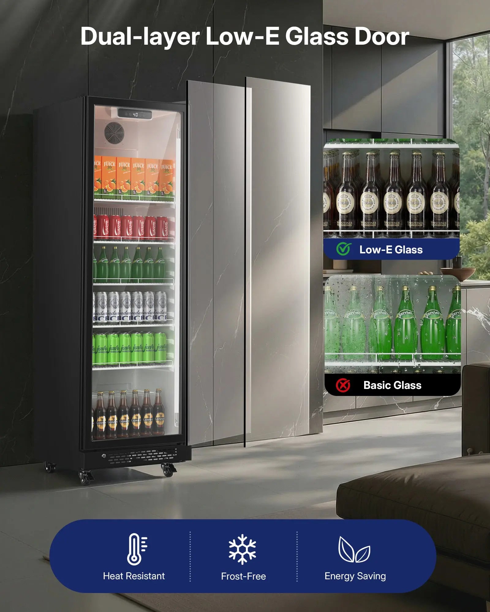 12.1 Cu.Ft Commercial Beverage Refrigerator D121 - Upstreman