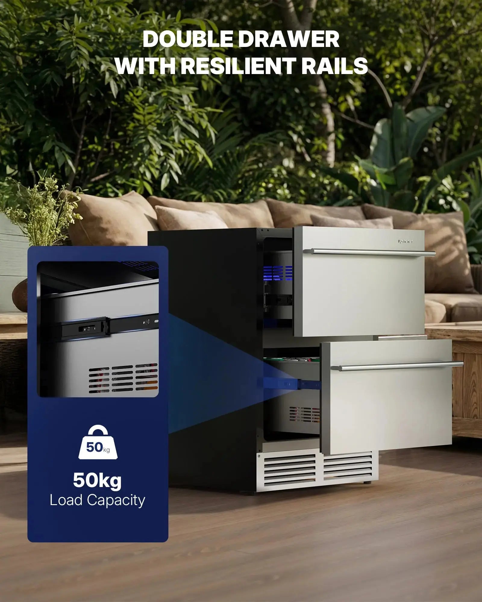 24 Inch Under Counter Outdoor Beverage Refrigerator BR50D Upstreman