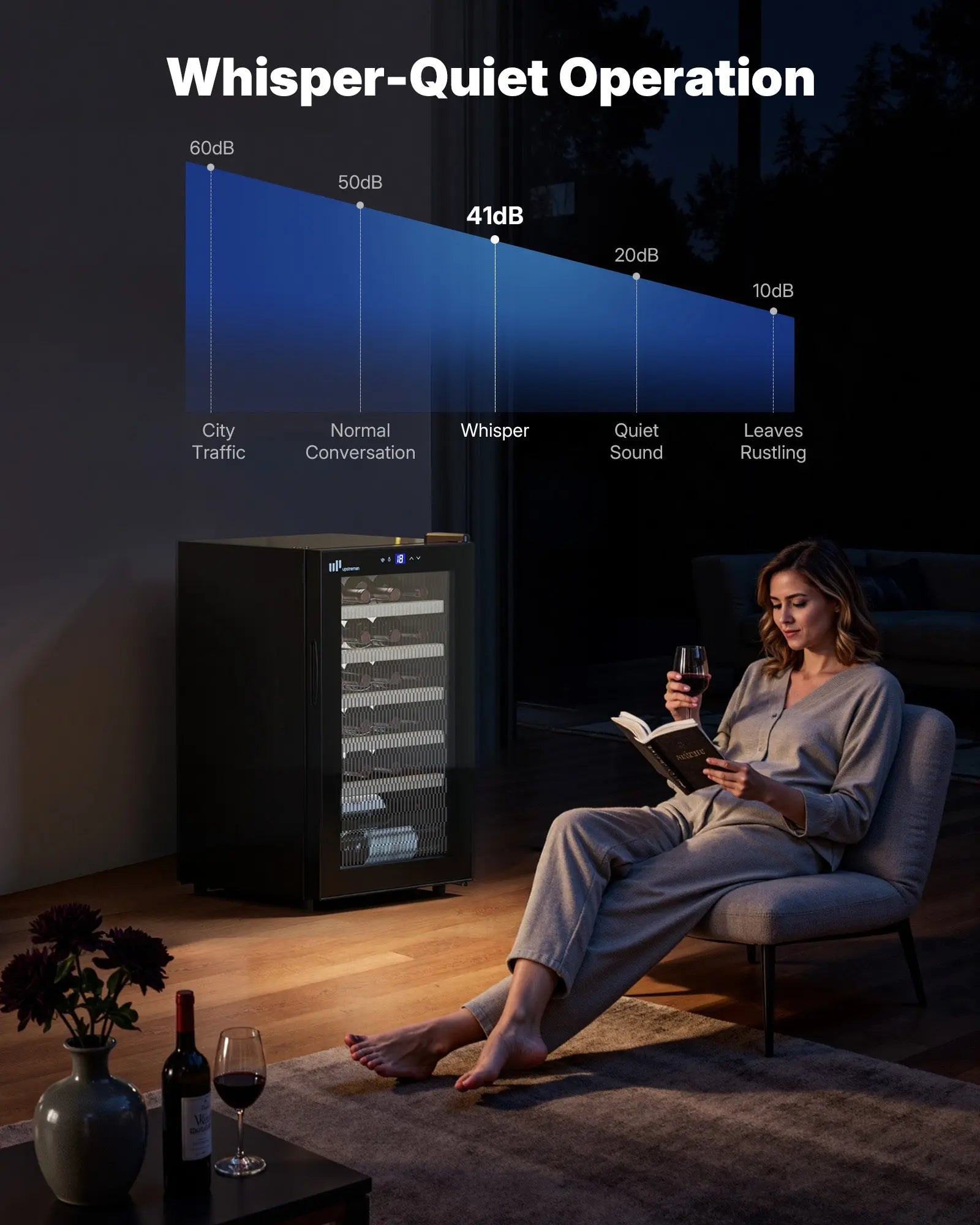 24 Bottle Wine Fridge W24 - Upstreman